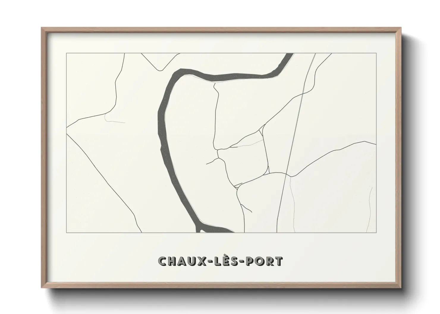 Une affiche de carte sur Chaux-lès-Port