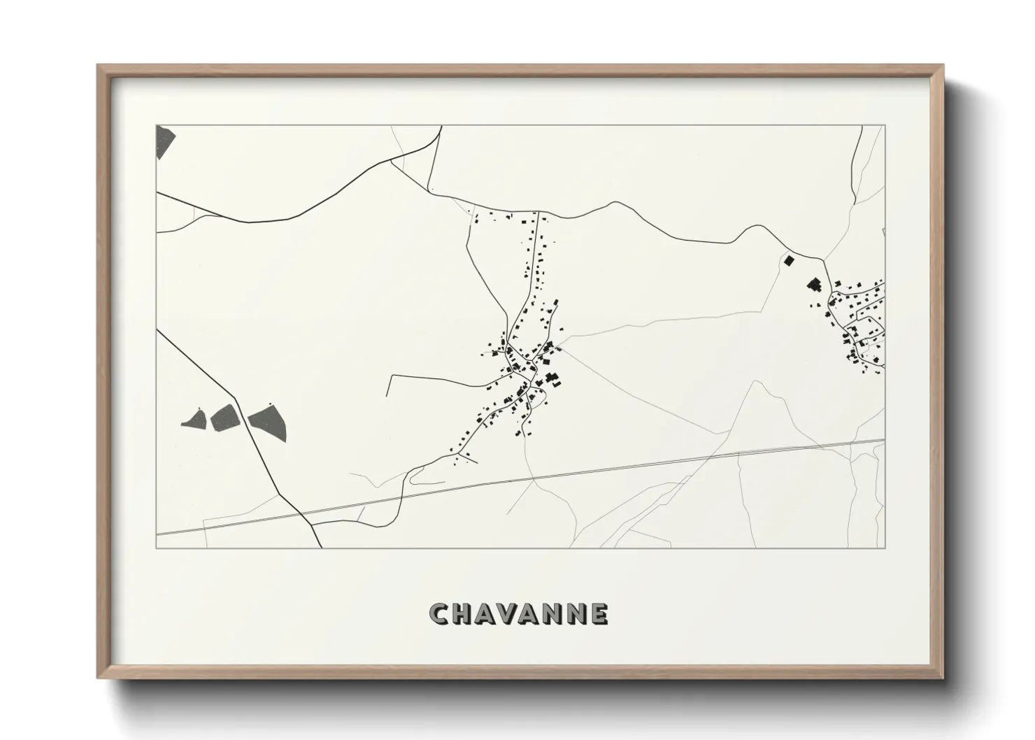 Une affiche de carte sur Chavanne