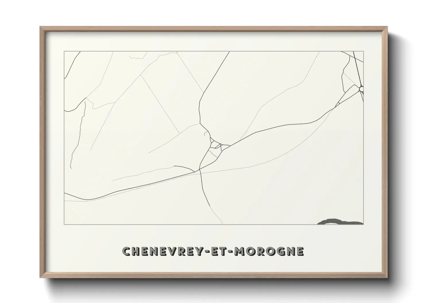 Une affiche de carte sur Chenevrey-et-Morogne