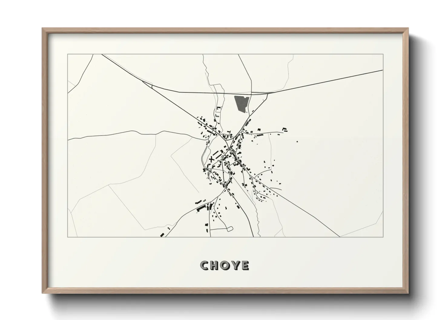 Une affiche de carte sur Choye