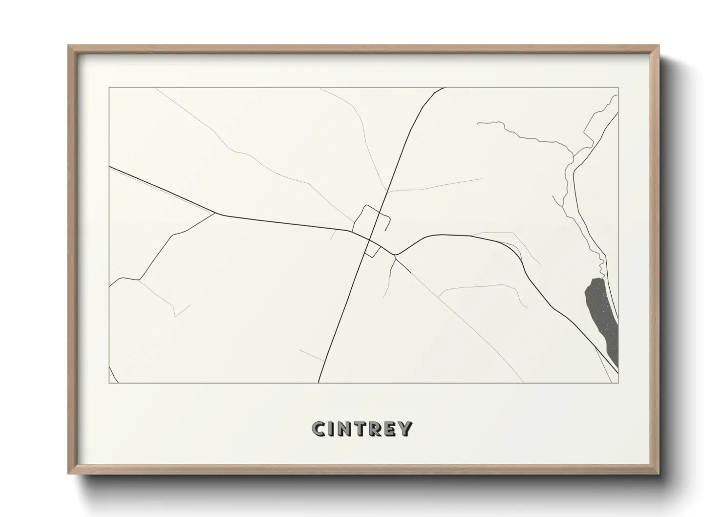 Une affiche de carte sur Cintrey