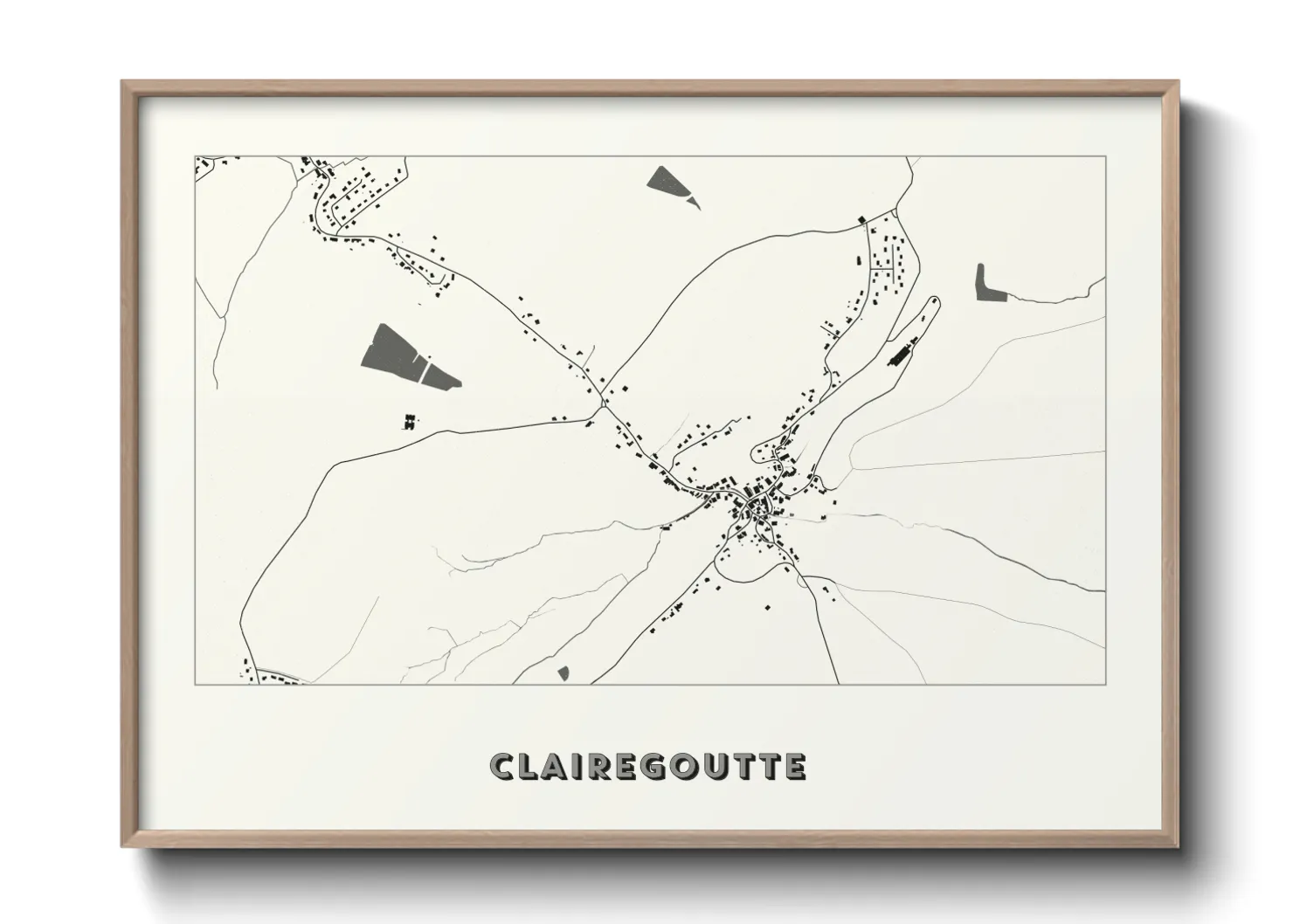Une affiche de carte sur Clairegoutte