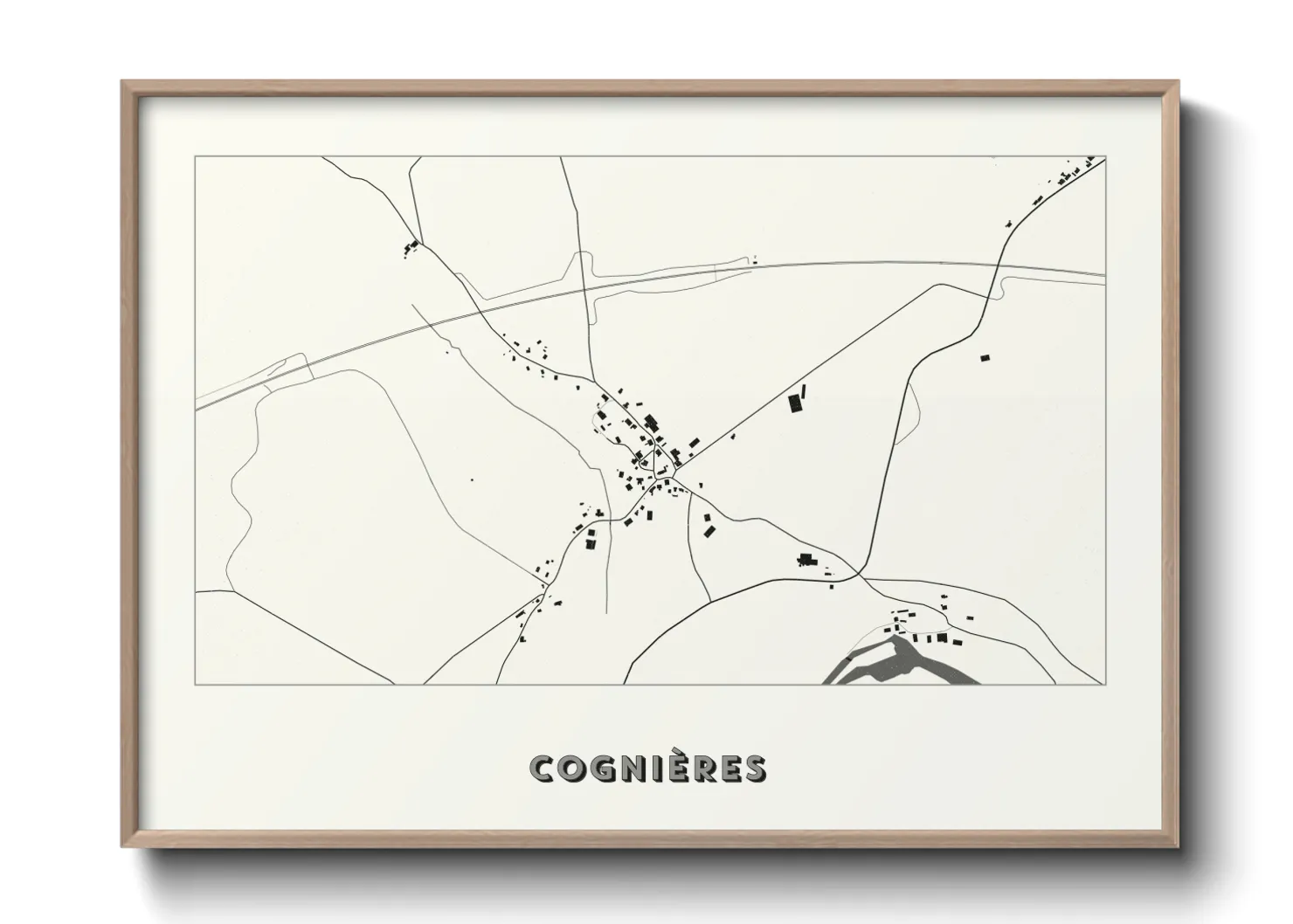 Une affiche de carte sur Cognières