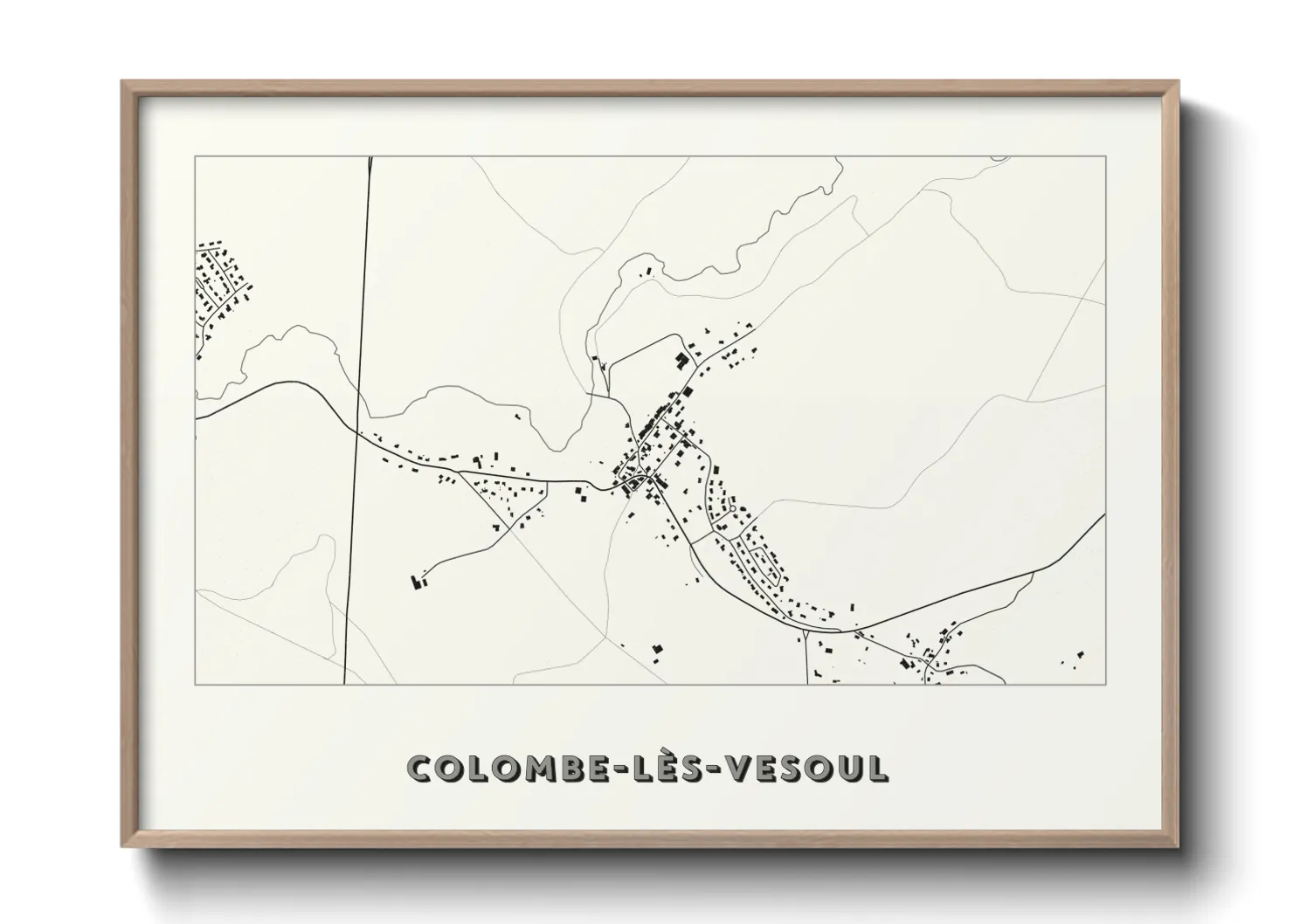 Une affiche de carte sur Colombe-lès-Vesoul