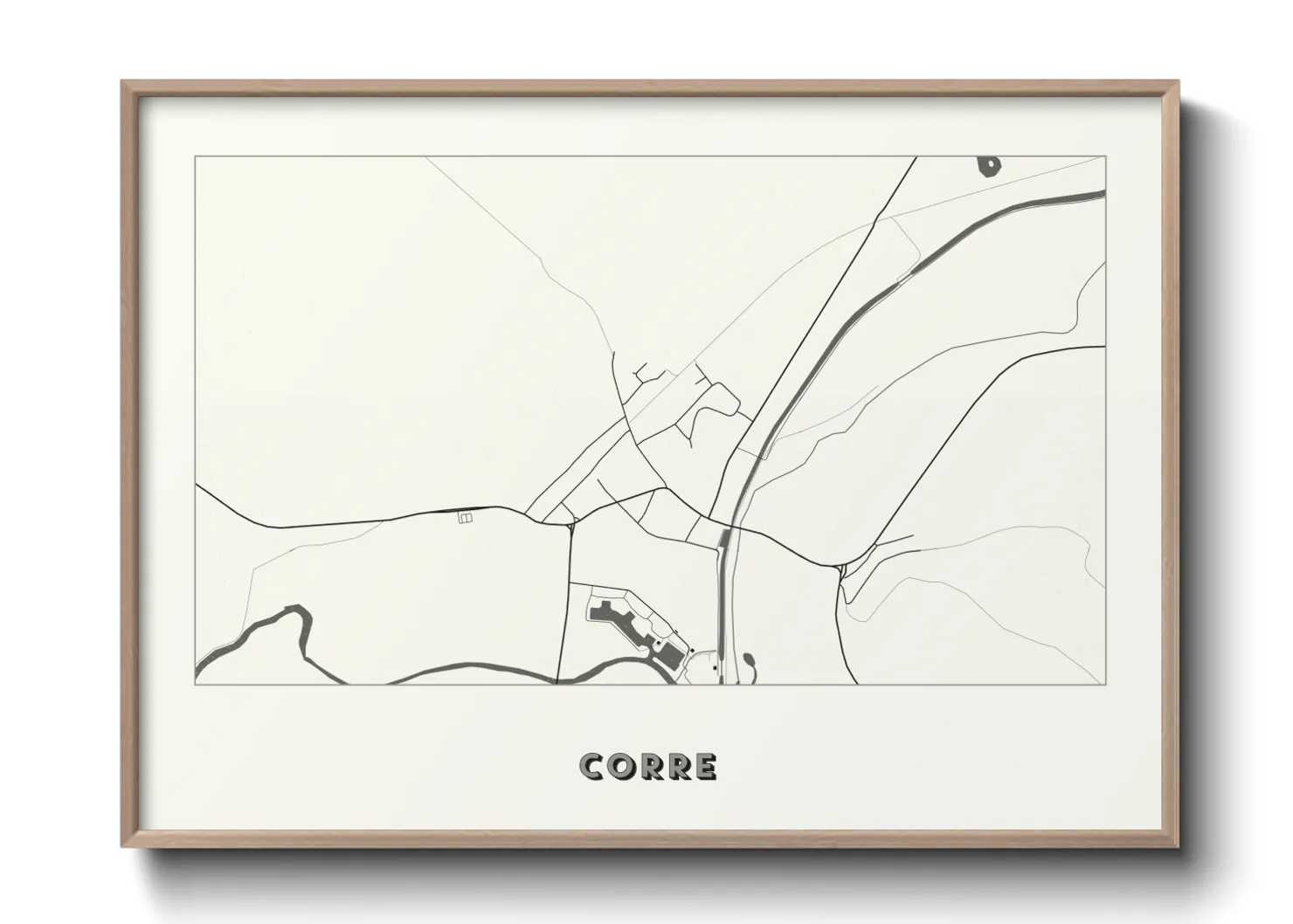 Une affiche de carte sur Corre