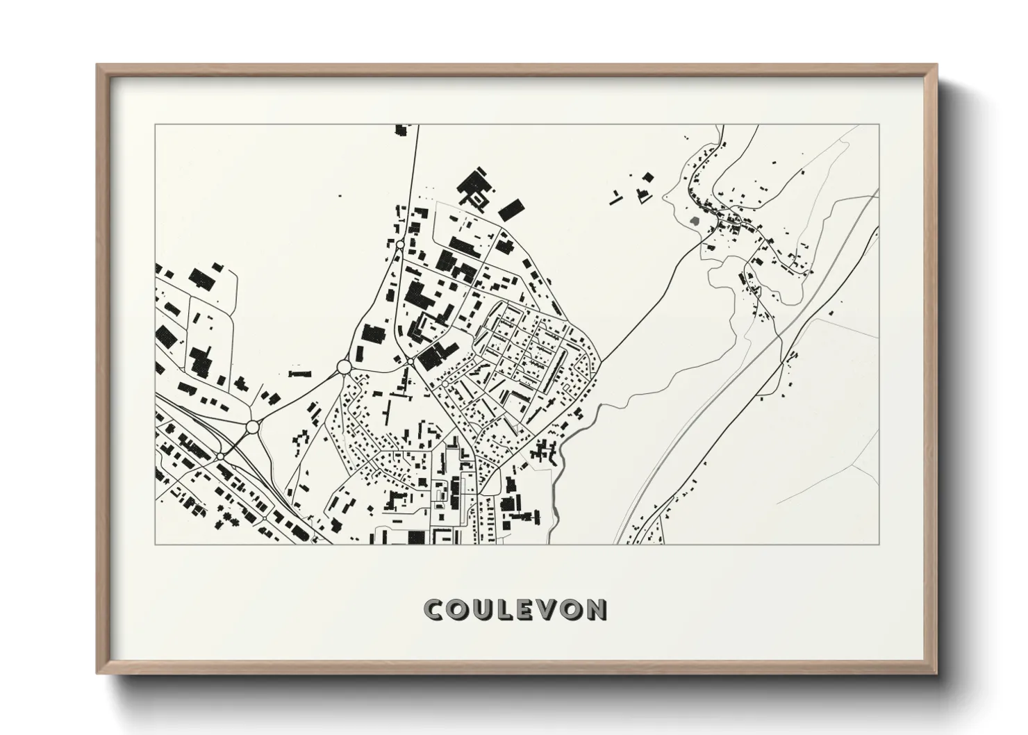 Une affiche de carte sur Coulevon