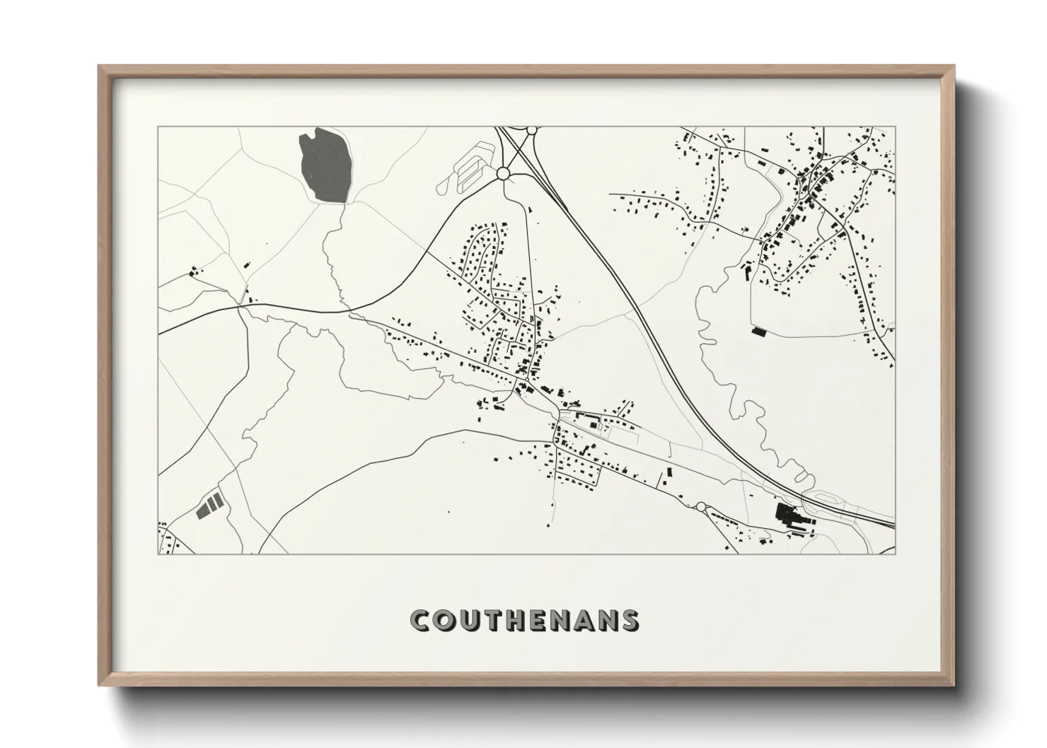 Une affiche de carte sur Couthenans