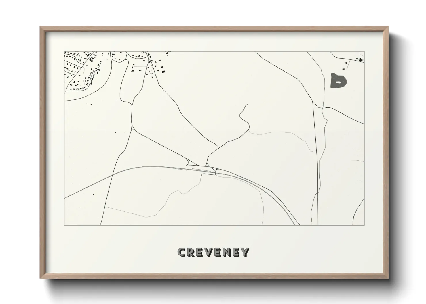 Une affiche de carte sur Creveney