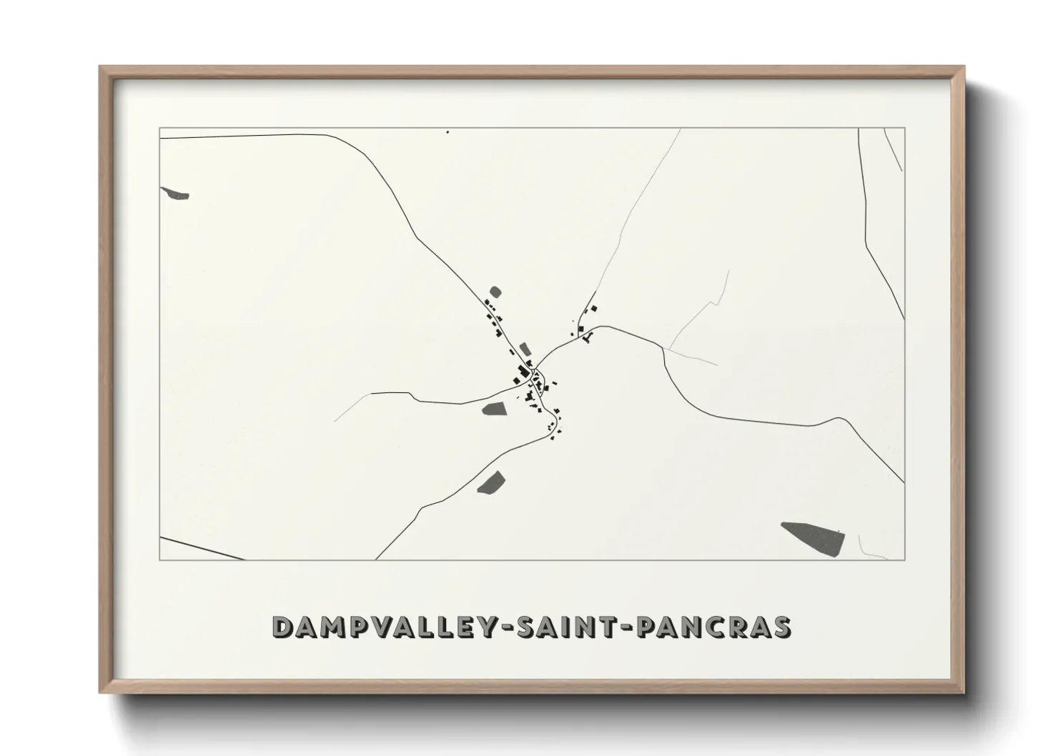 Une affiche de carte sur Dampvalley-Saint-Pancras