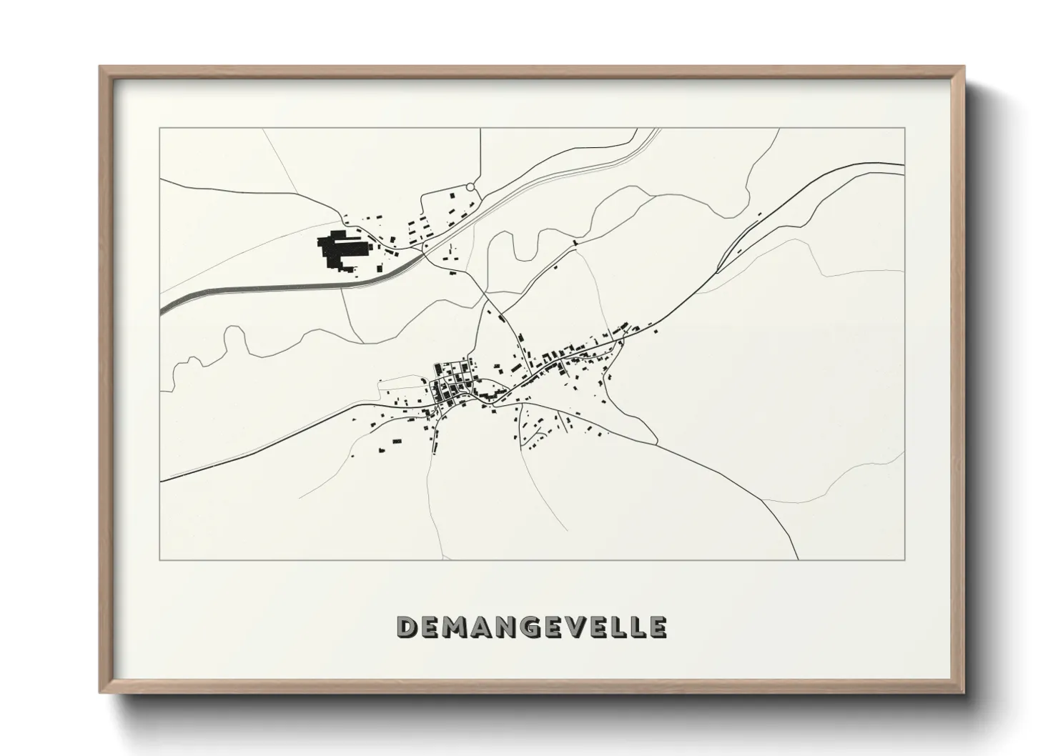 Une affiche de carte sur Demangevelle