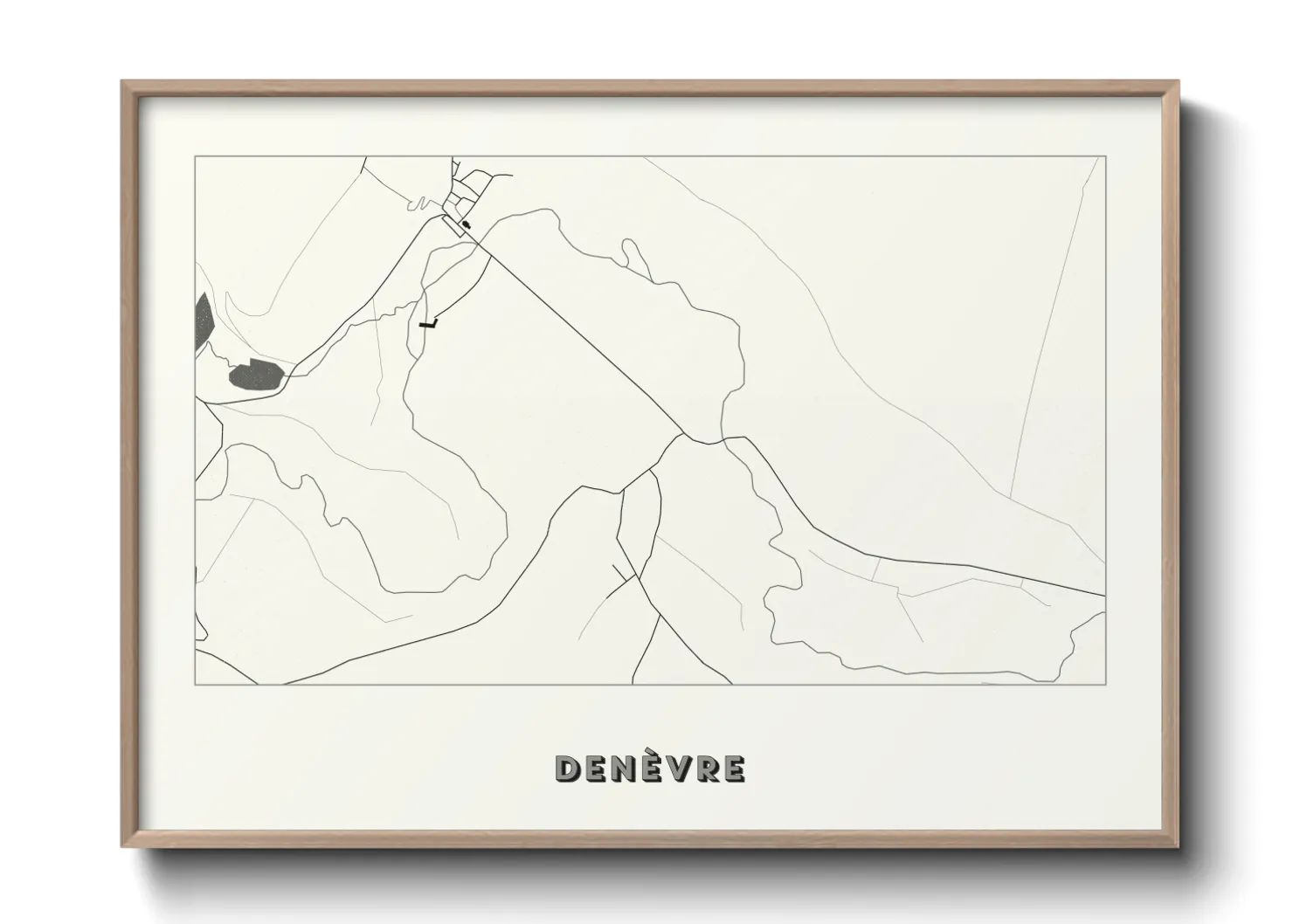 Une affiche de carte sur Denèvre