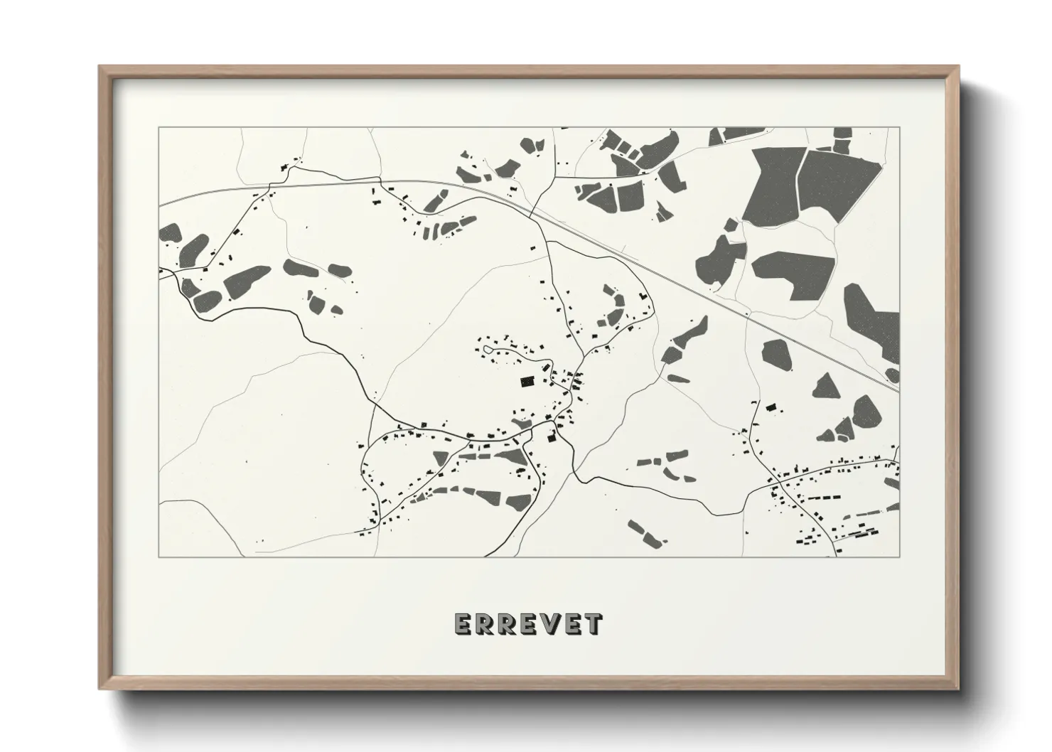 Une affiche de carte sur Errevet