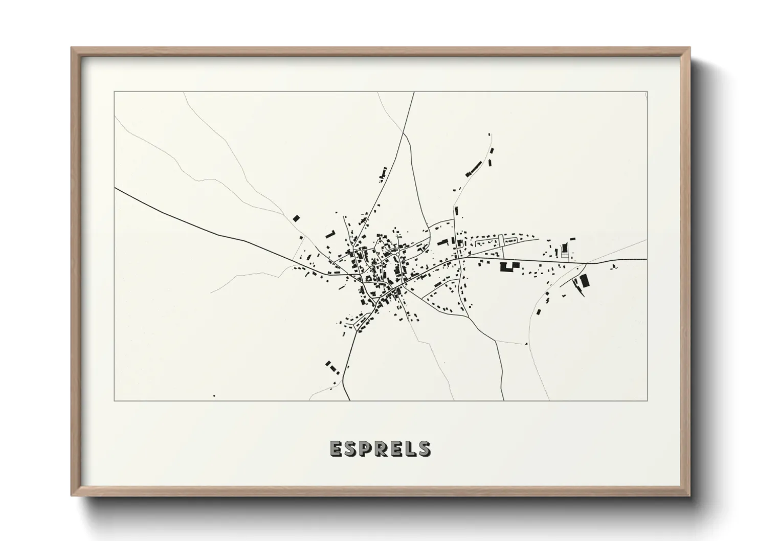 Une affiche de carte sur Esprels