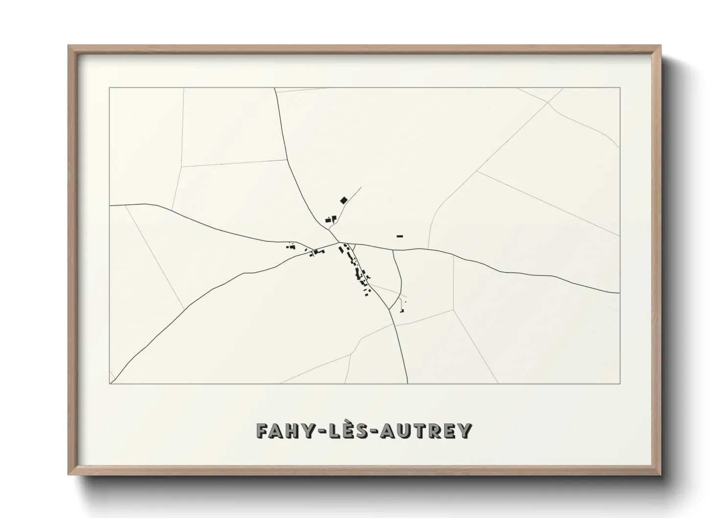 Une affiche de carte sur Fahy-lès-Autrey