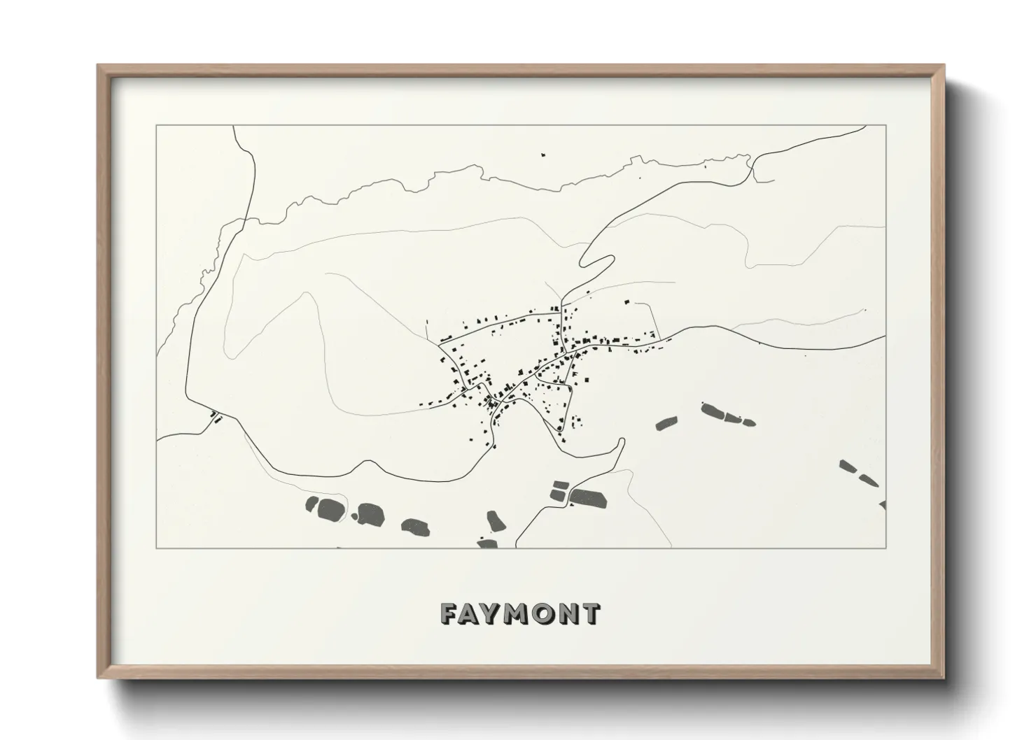Une affiche de carte sur Faymont