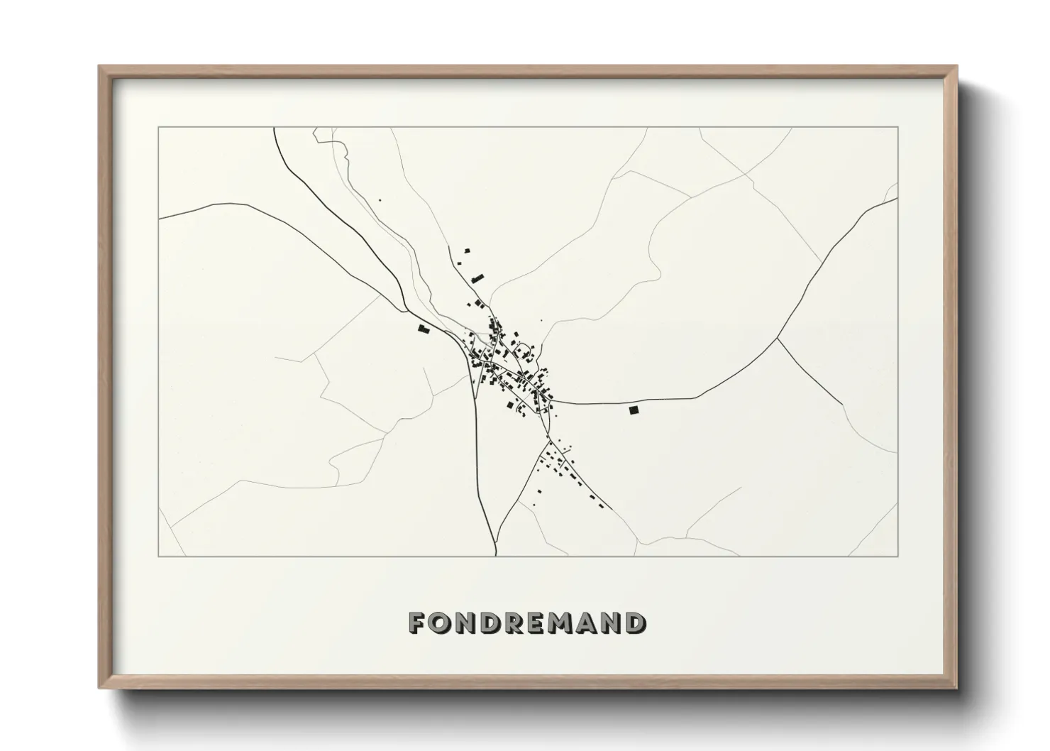Une affiche de carte sur Fondremand