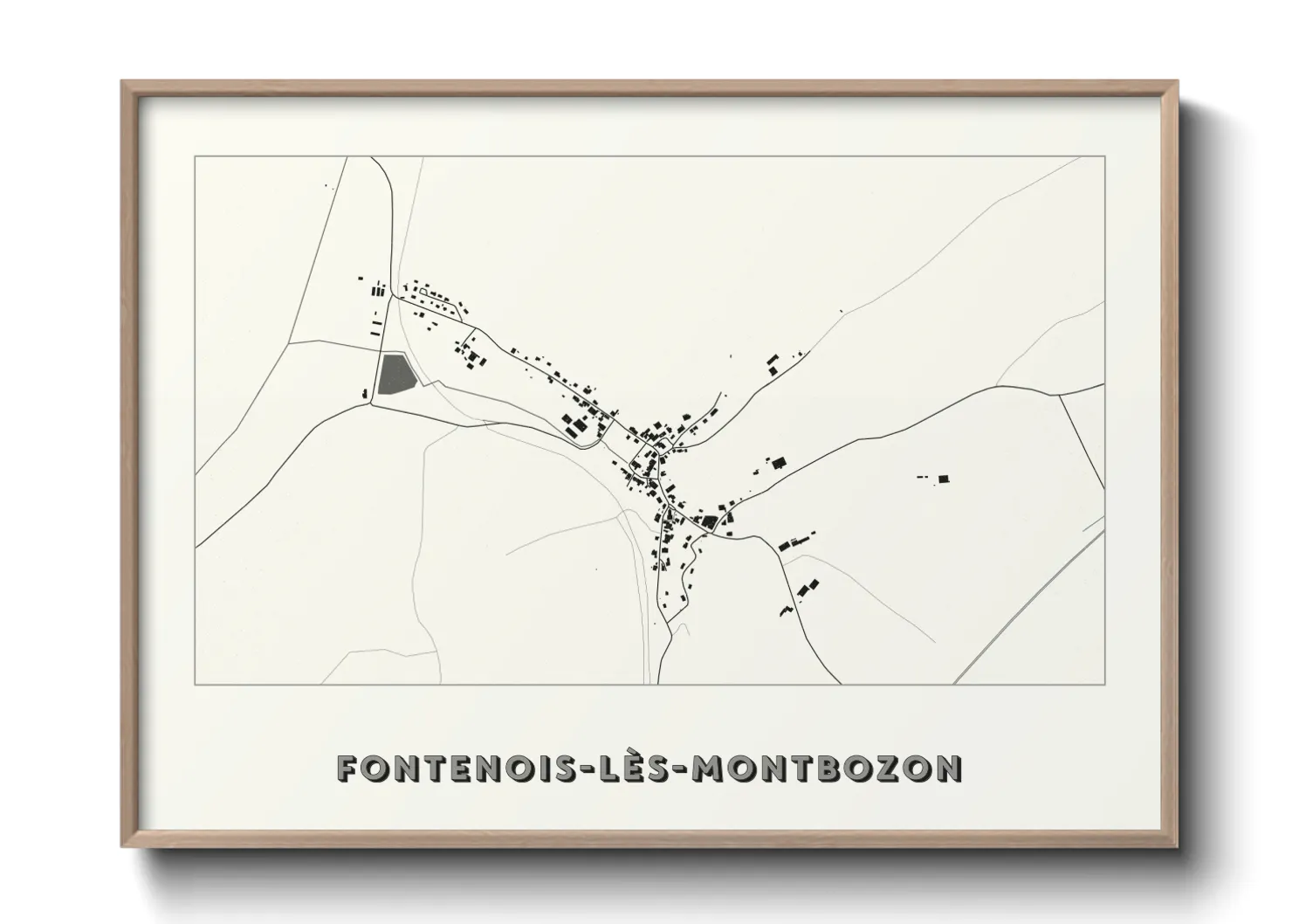Une affiche de carte sur Fontenois-lès-Montbozon