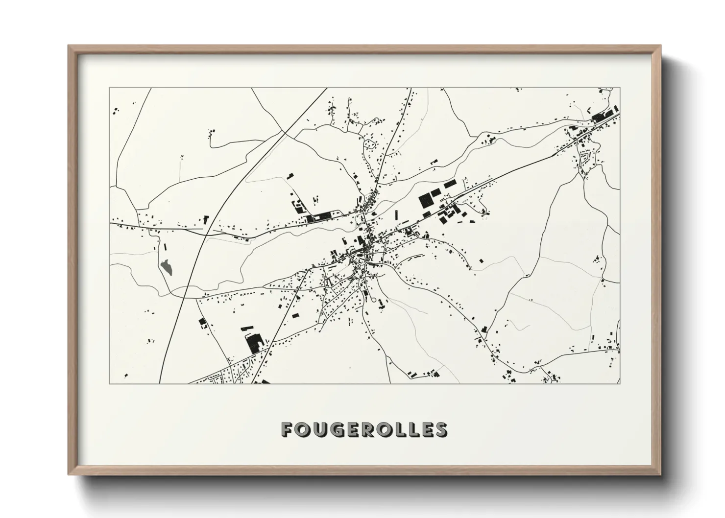 Une affiche de carte sur Fougerolles