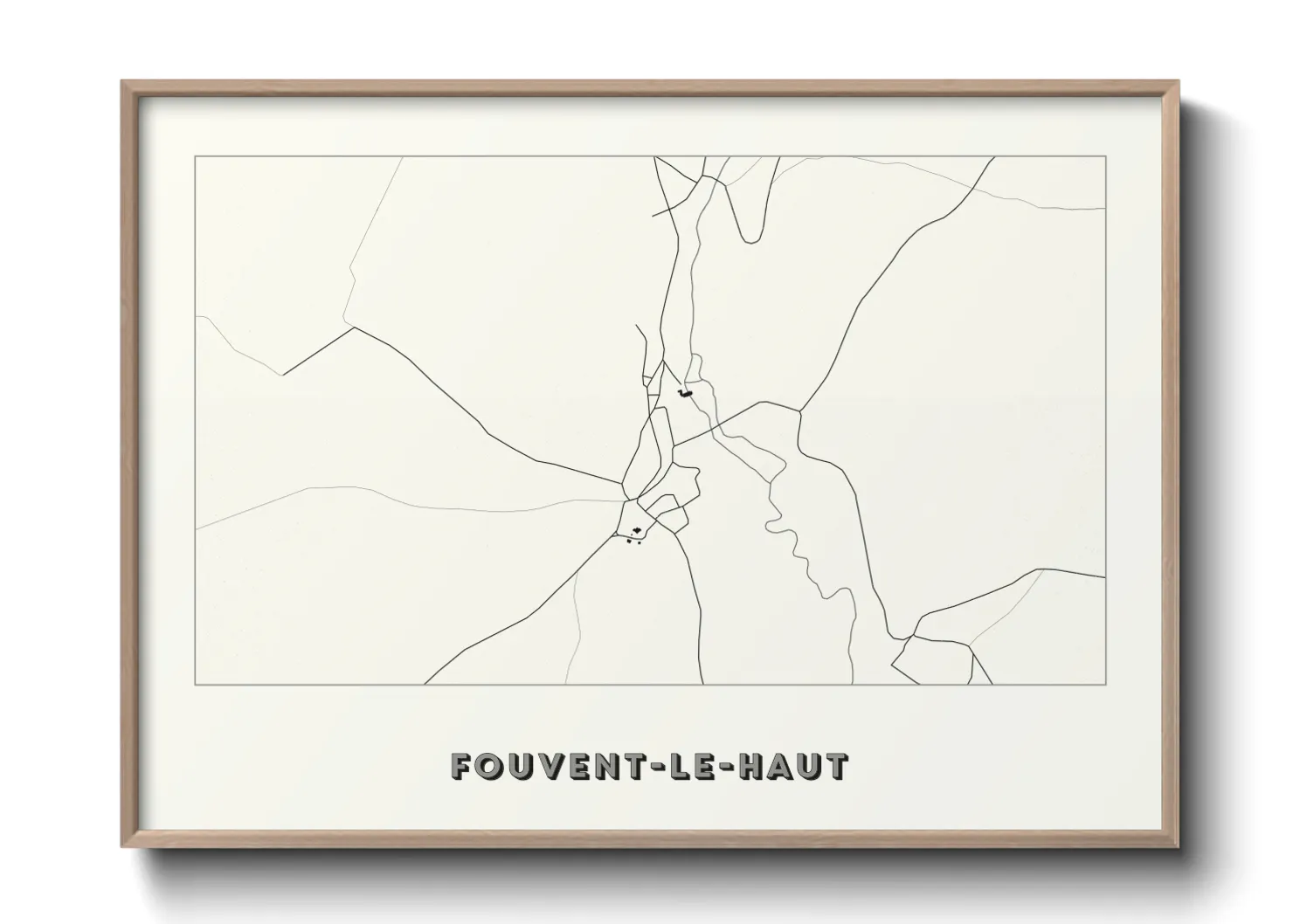 Une affiche de carte sur Fouvent-le-Haut
