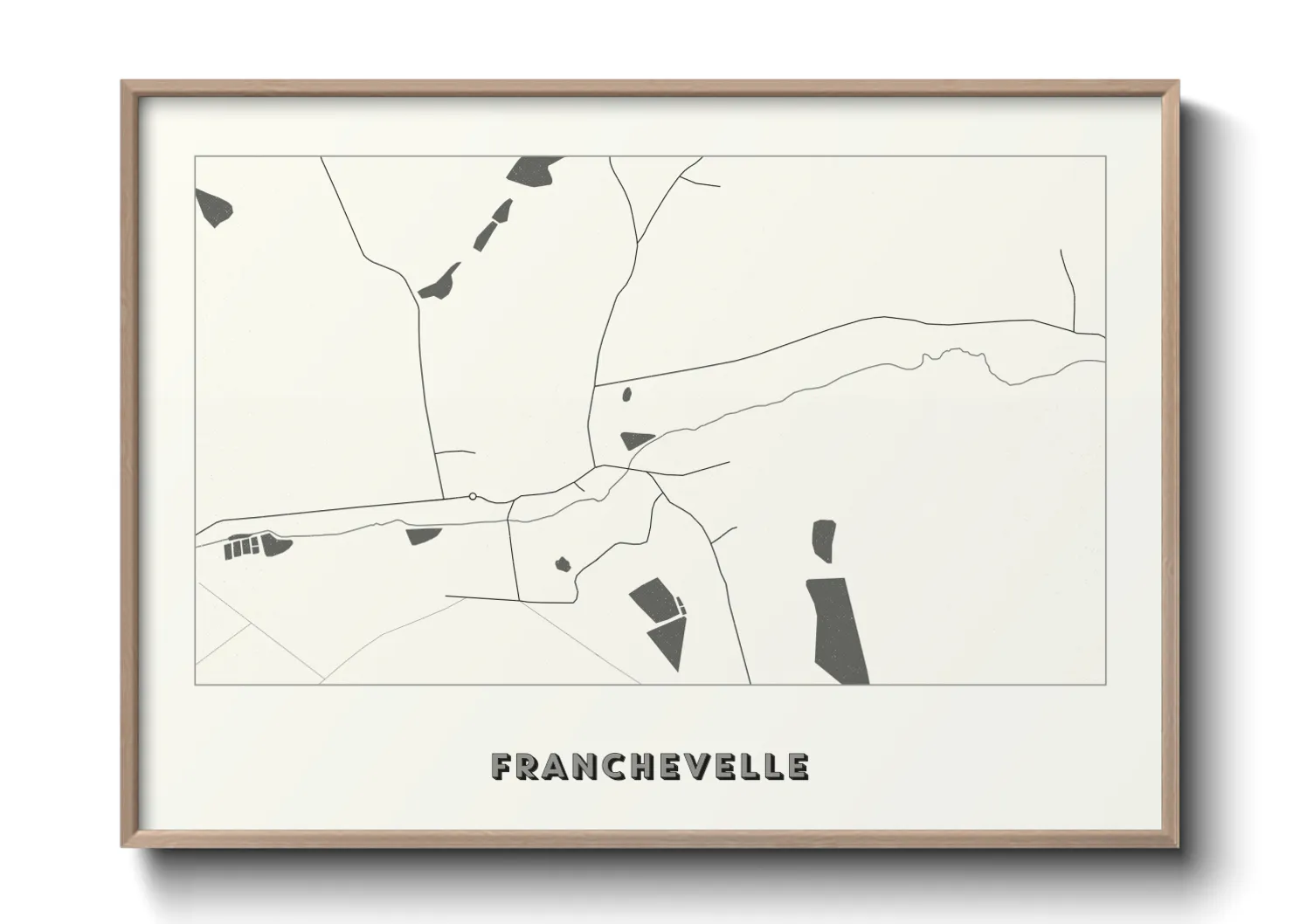 Une affiche de carte sur Franchevelle