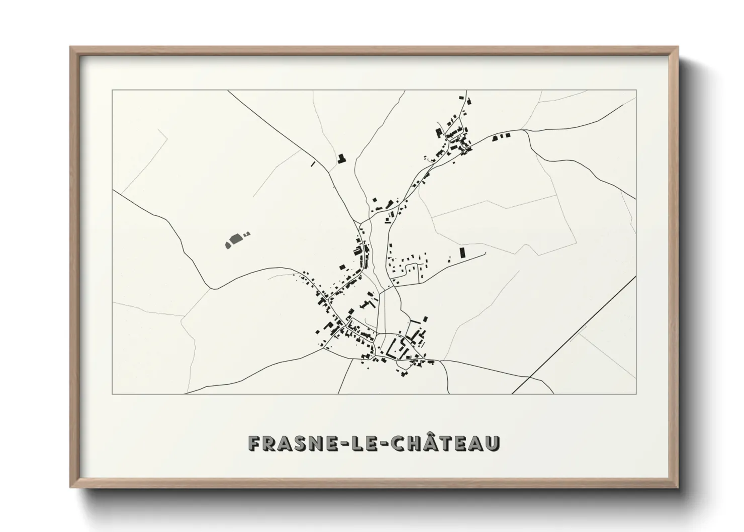 Une affiche de carte sur Frasne-le-Château