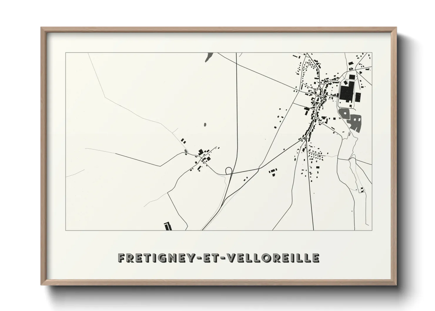 Une affiche de carte sur Fretigney-et-Velloreille