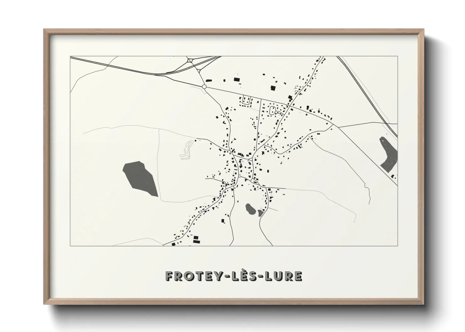 Une affiche de carte sur Frotey-lès-Lure