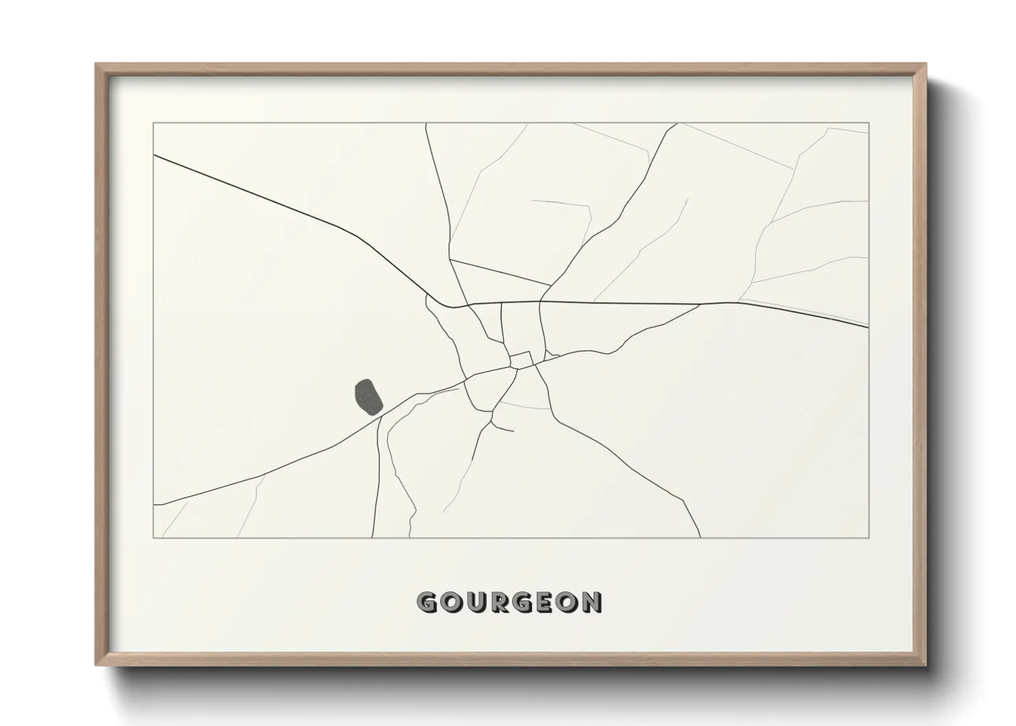 Une affiche de carte sur Gourgeon