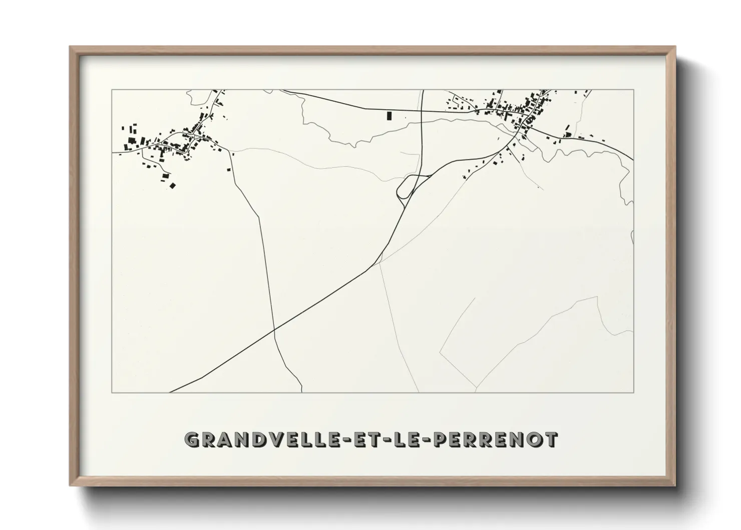 Une affiche de carte sur Grandvelle-et-le-Perrenot