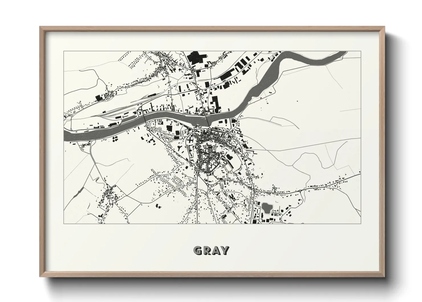Une affiche de carte sur Gray