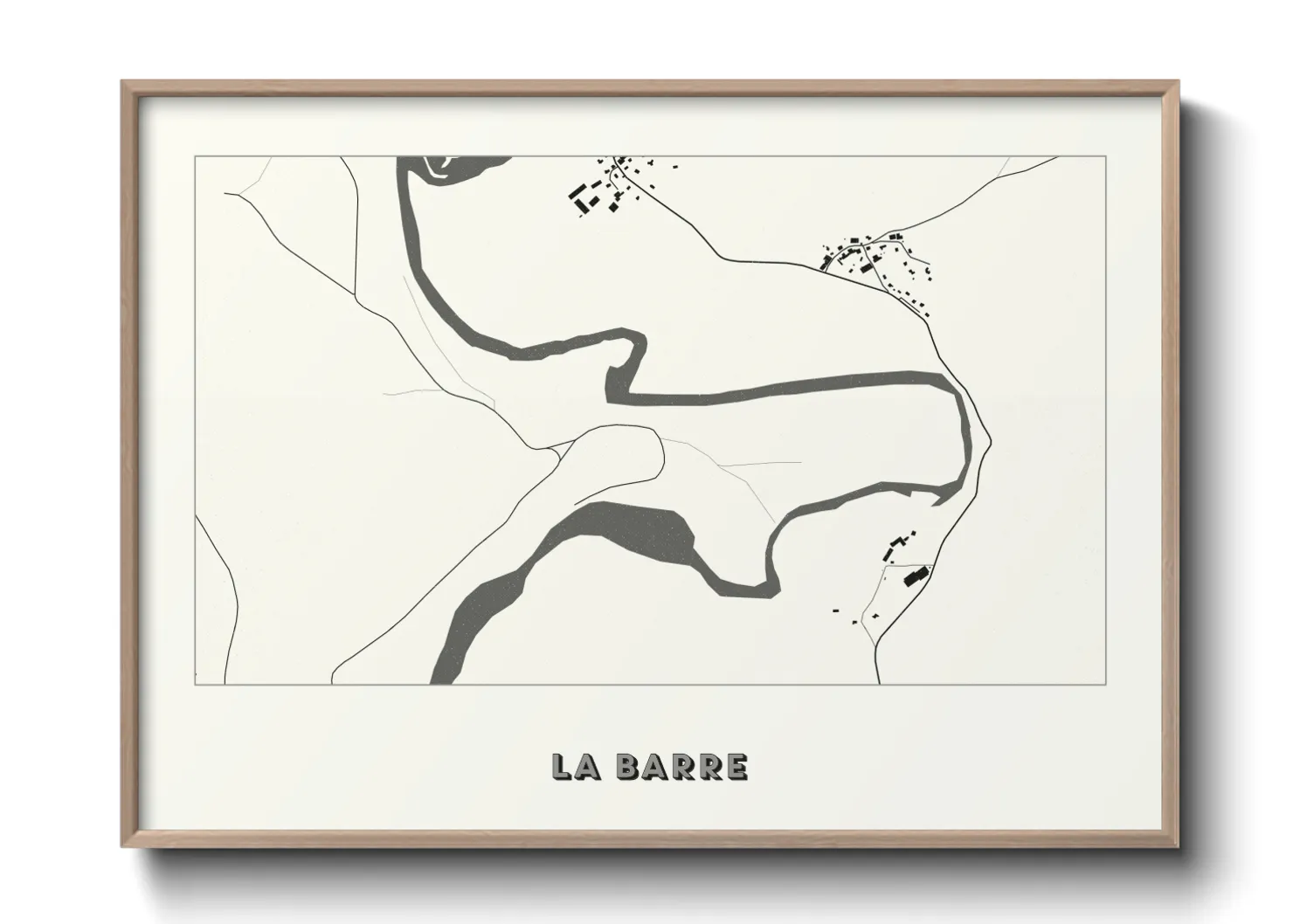 Une affiche de carte sur La Barre