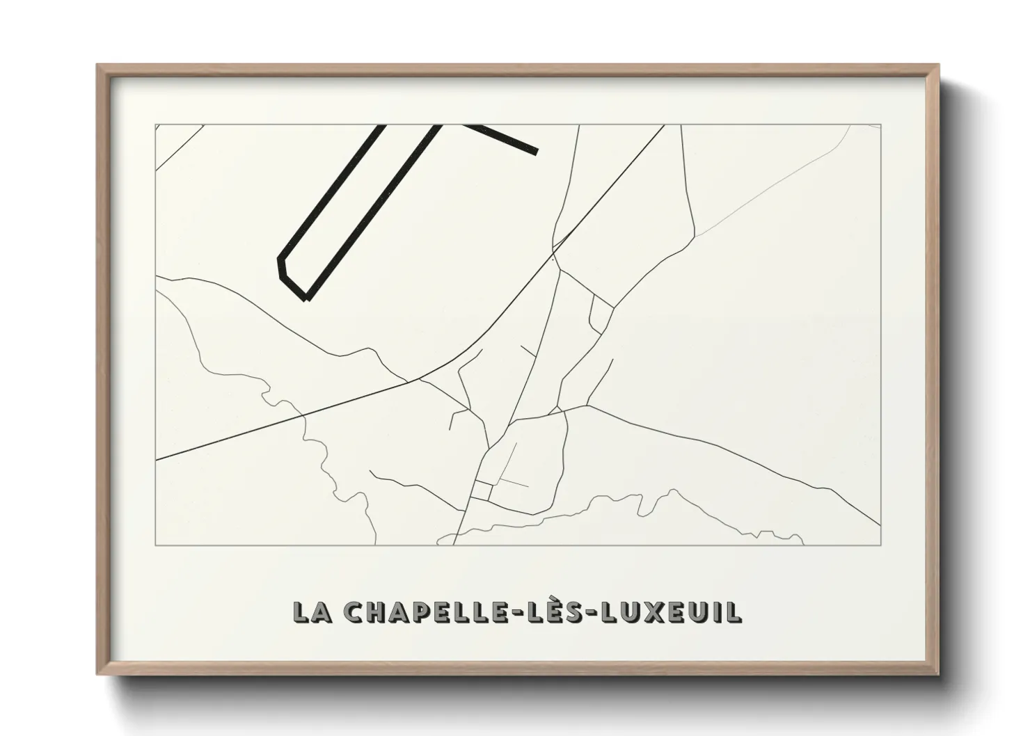 Une affiche de carte sur La Chapelle-lès-Luxeuil