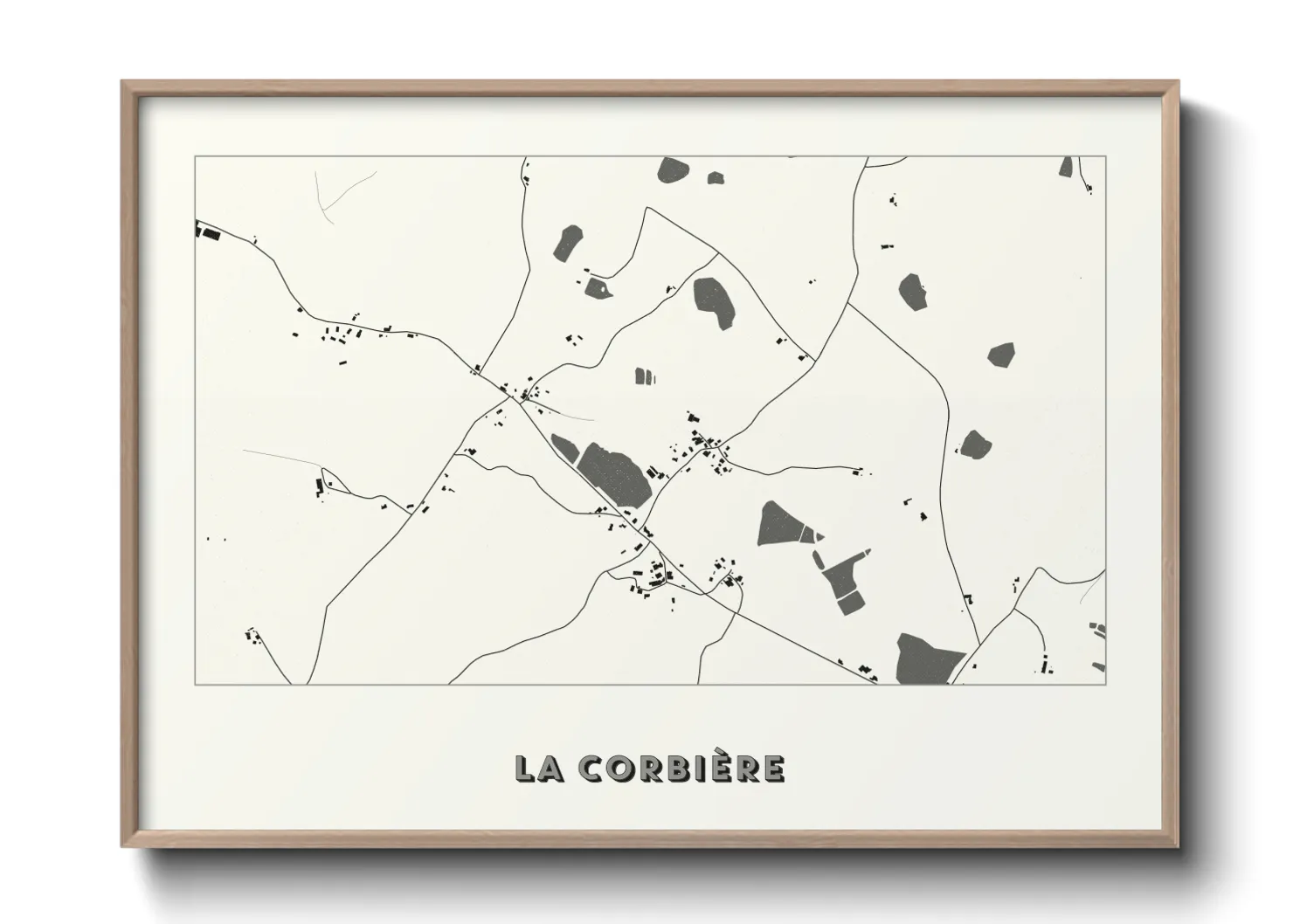 Une affiche de carte sur La Corbière