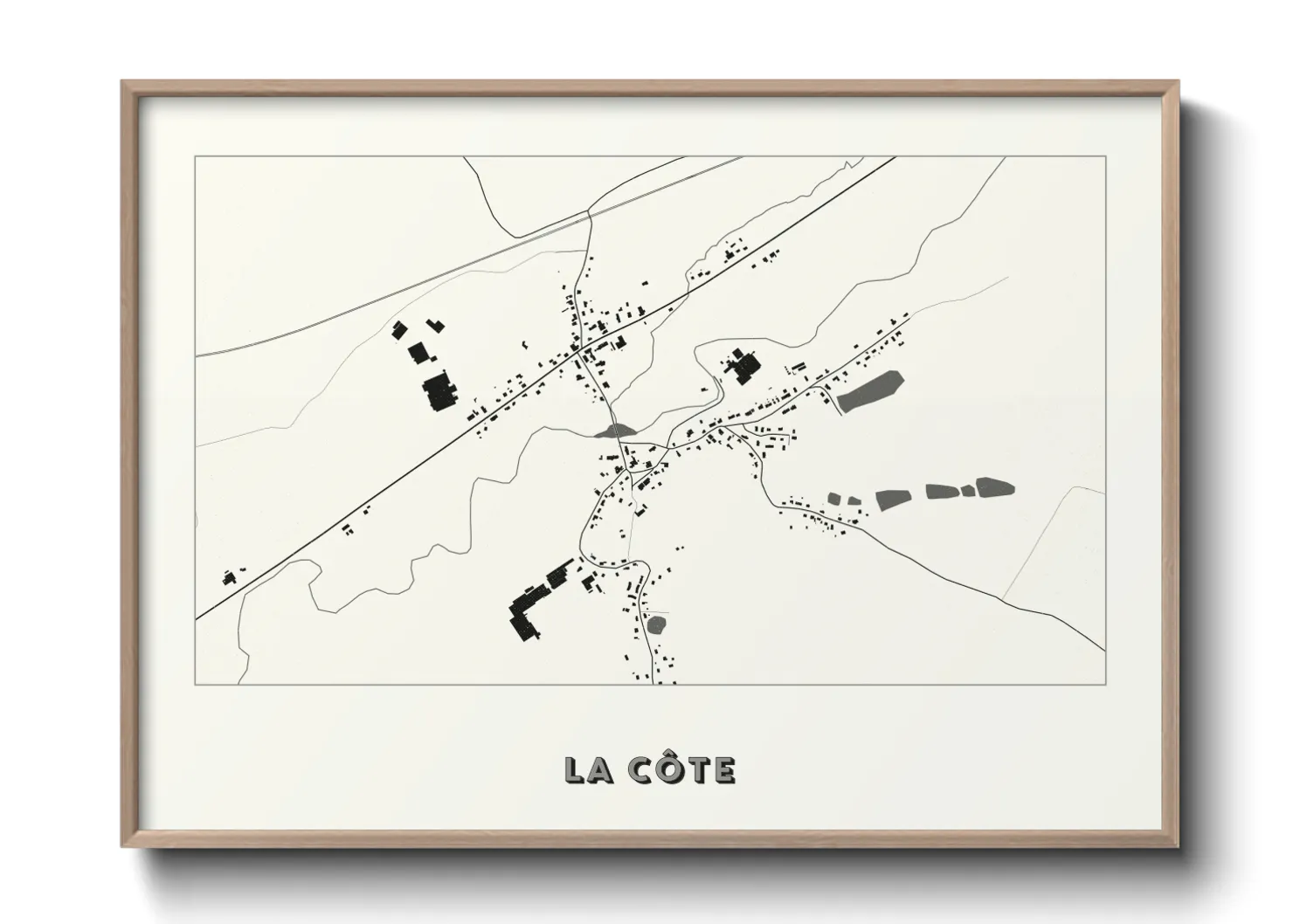 Une affiche de carte sur La Côte