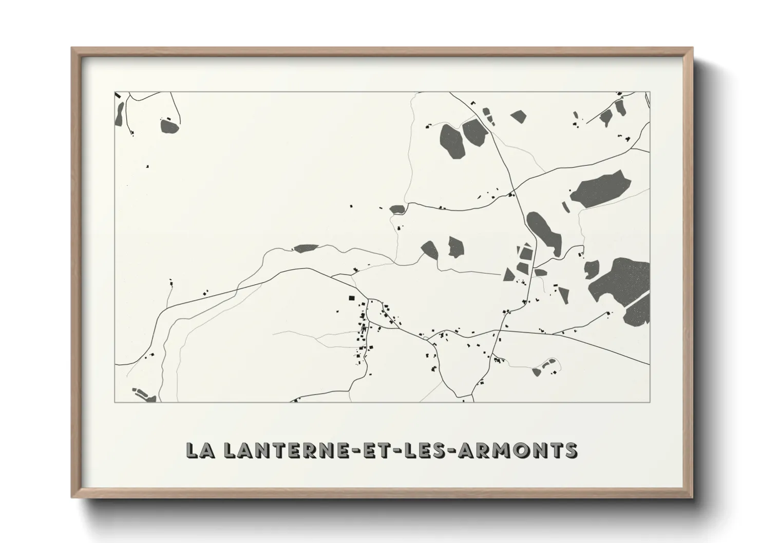 Une affiche de carte sur La Lanterne-et-les-Armonts