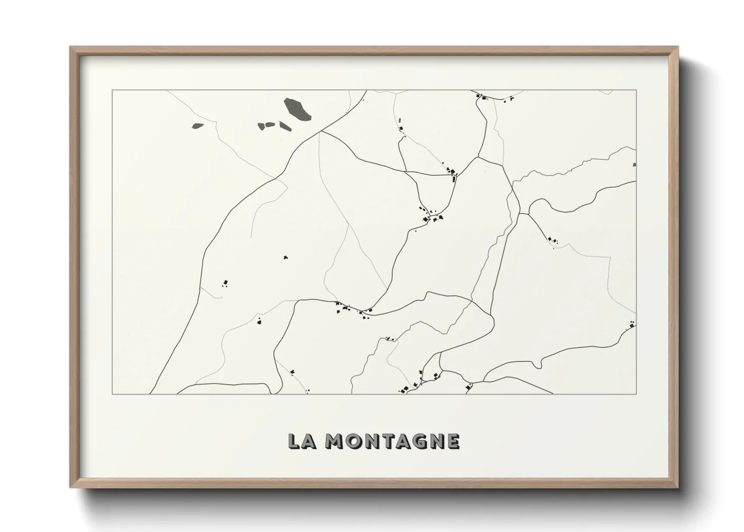 Une affiche de carte sur La Montagne