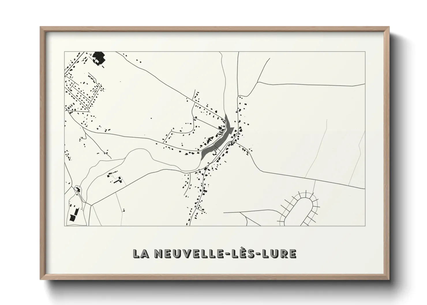 Une affiche de carte sur La Neuvelle-lès-Lure