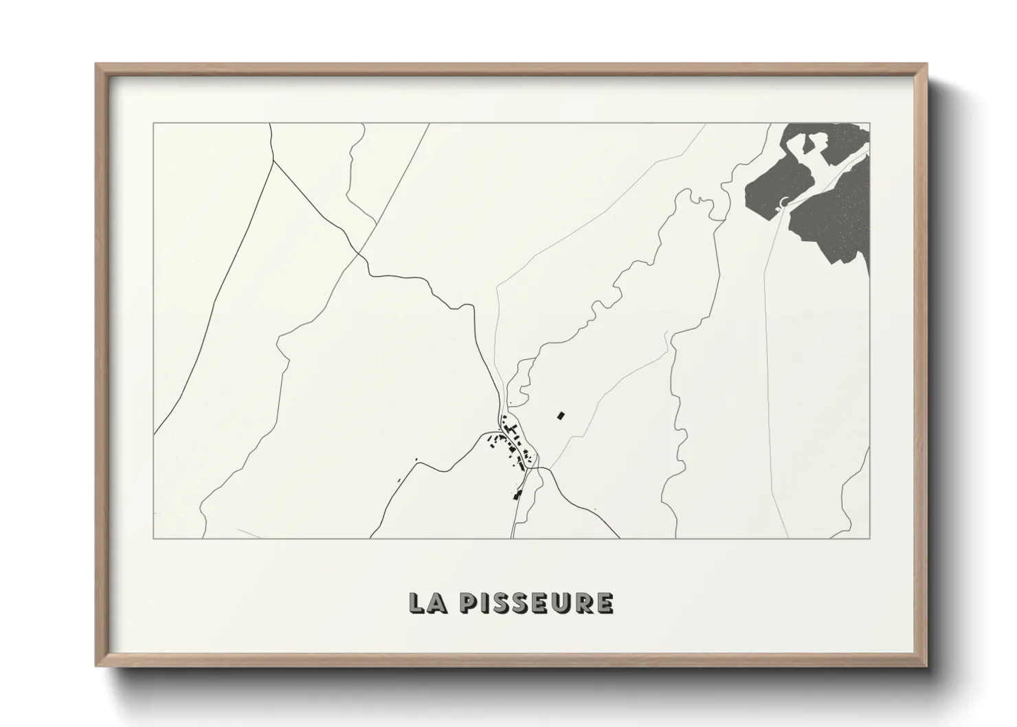 Une affiche de carte sur La Pisseure