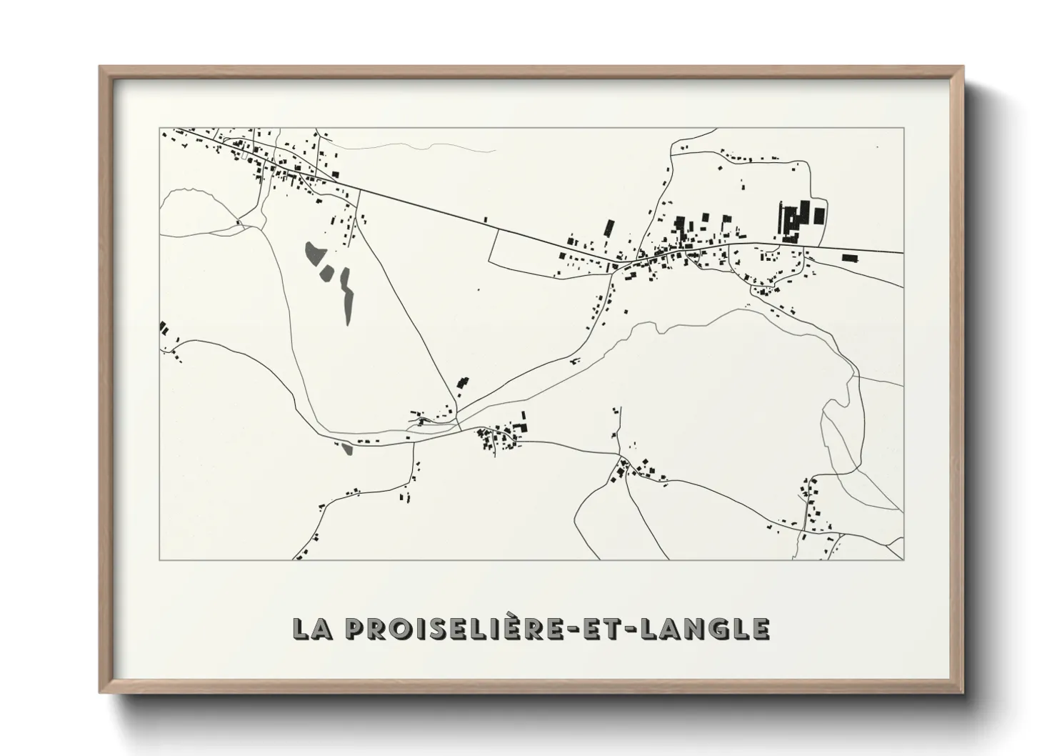 Une affiche de carte sur La Proiselière-et-Langle