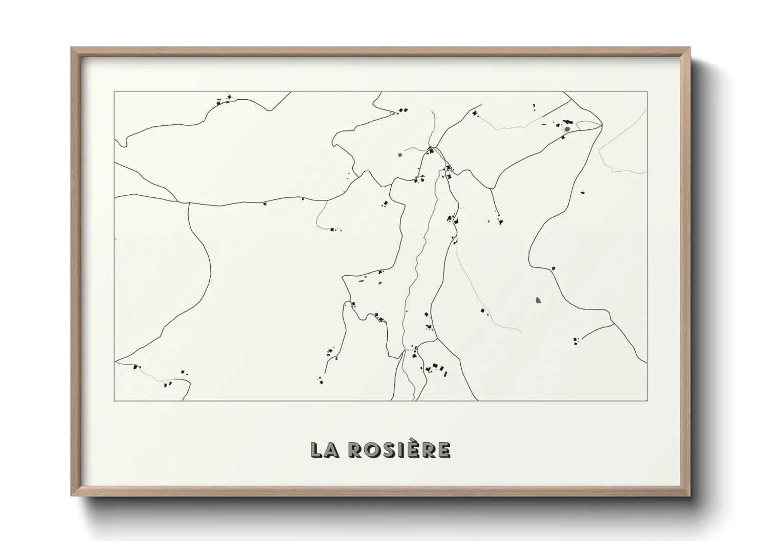 Une affiche de carte sur La Rosière