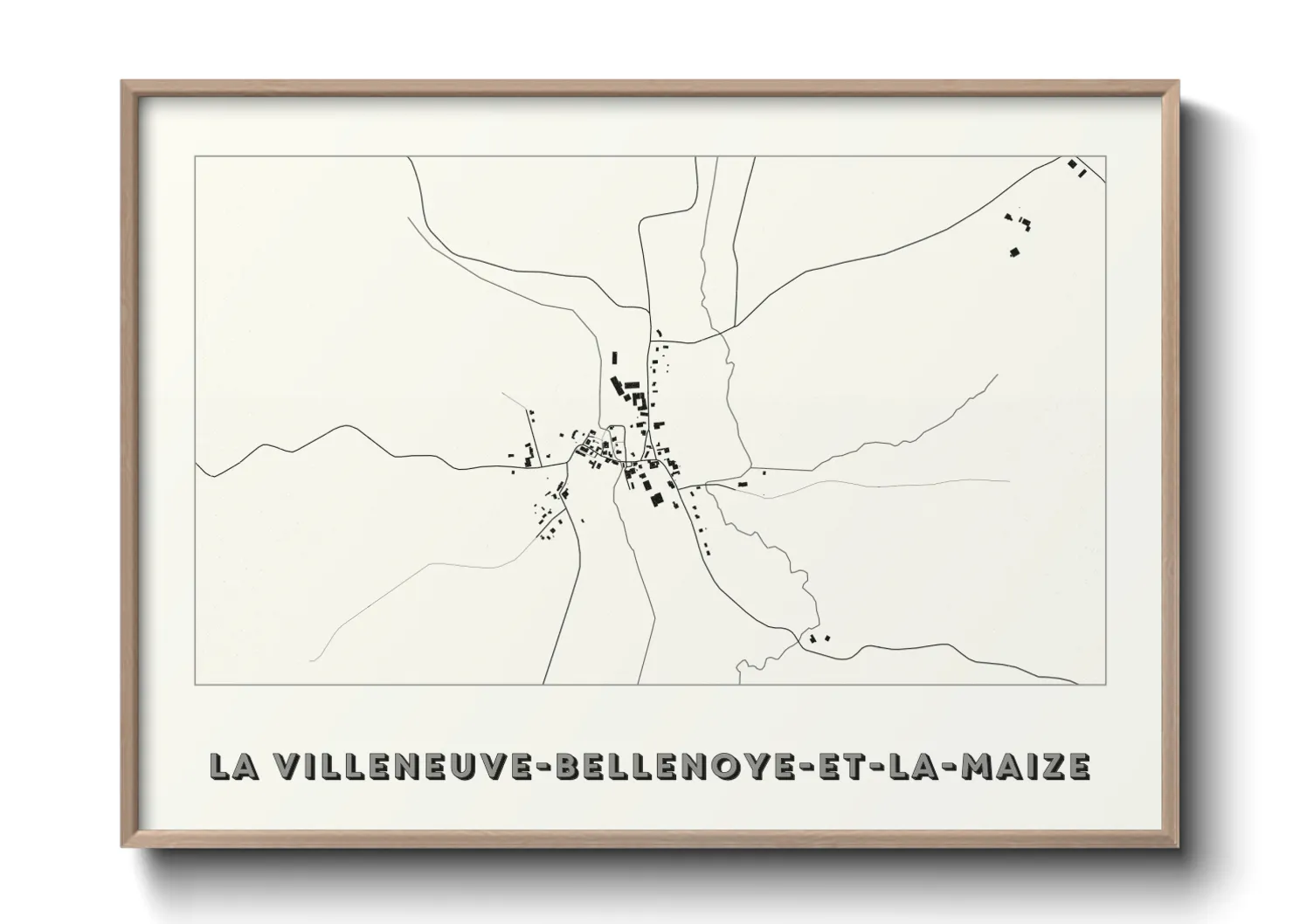Une affiche de carte sur La Villeneuve-Bellenoye-et-la-Maize