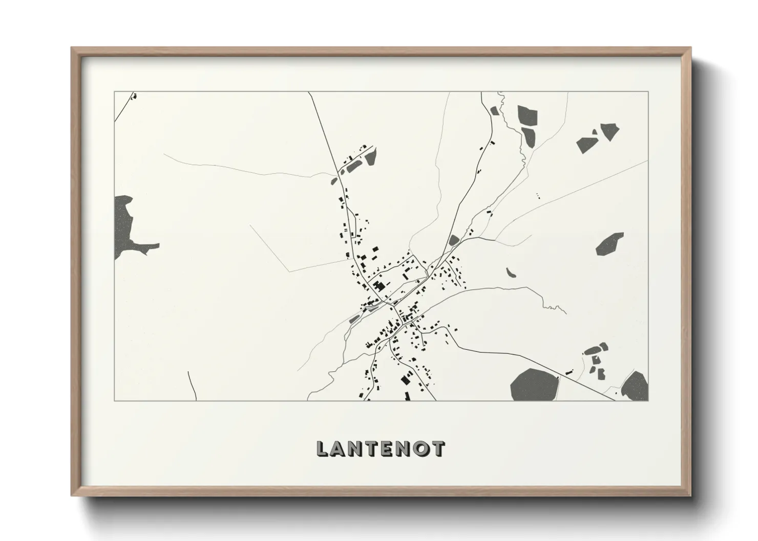 Une affiche de carte sur Lantenot