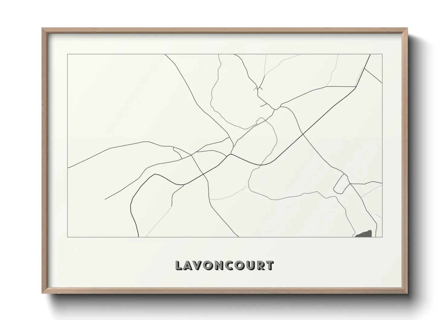 Une affiche de carte sur Lavoncourt