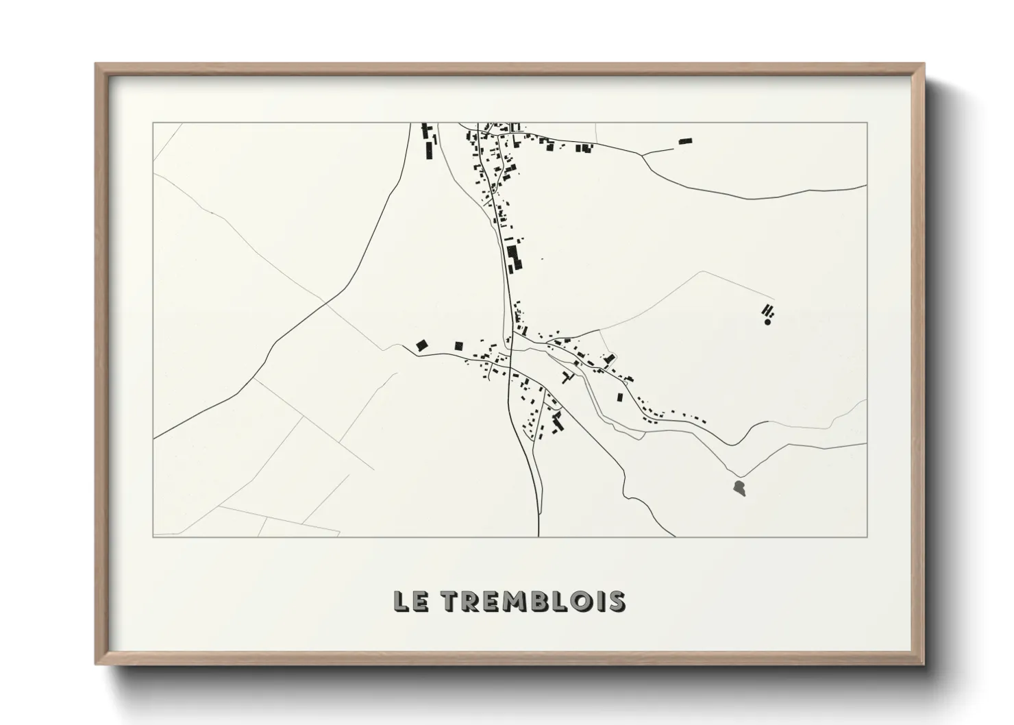 Une affiche de carte sur Le Tremblois