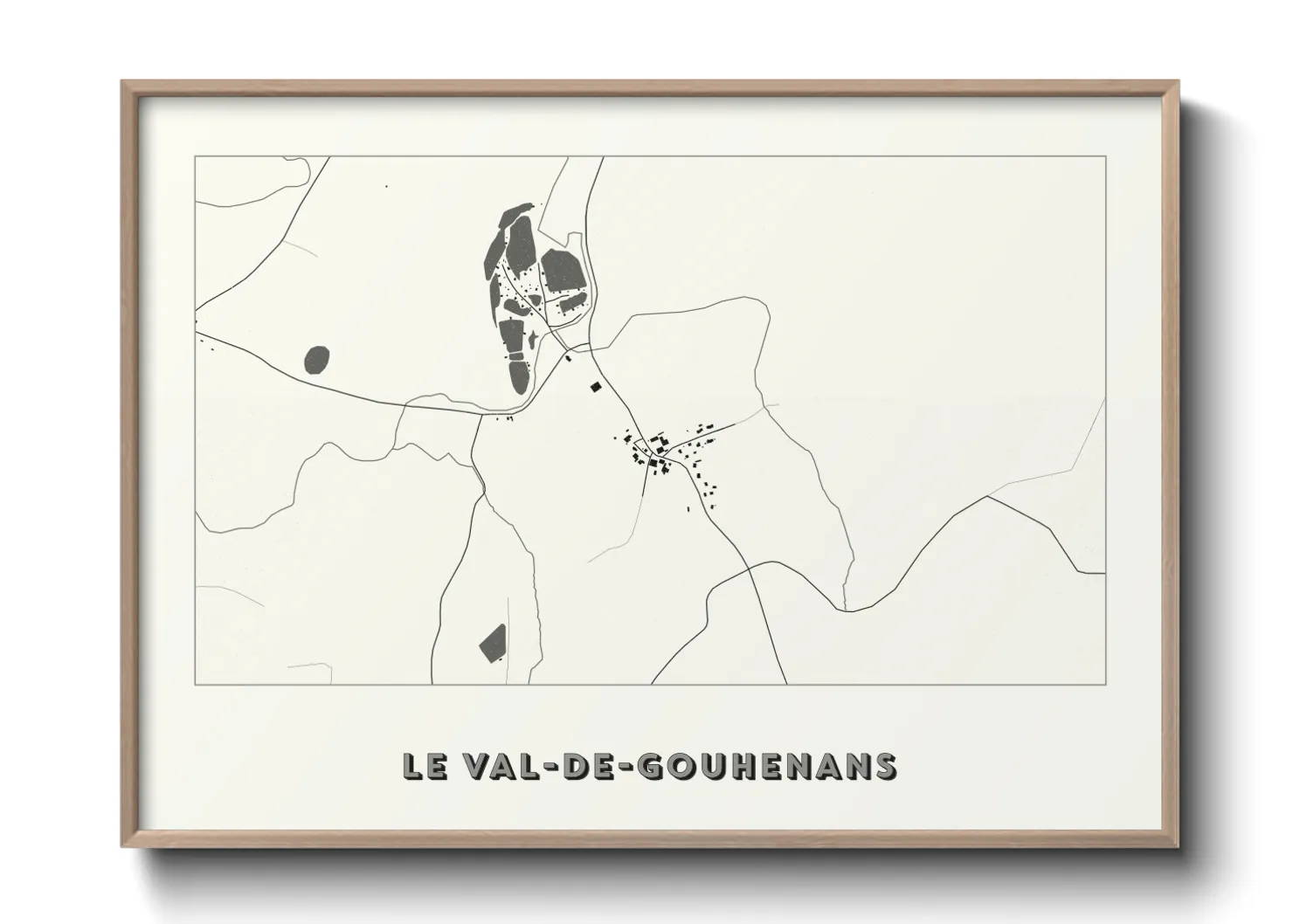 Une affiche de carte sur Le Val-de-Gouhenans