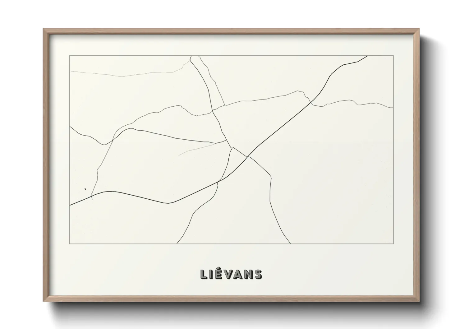 Une affiche de carte sur Liévans
