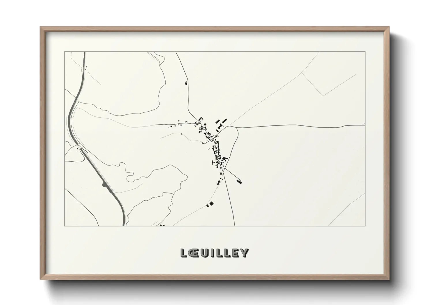 Une affiche de carte sur Lœuilley