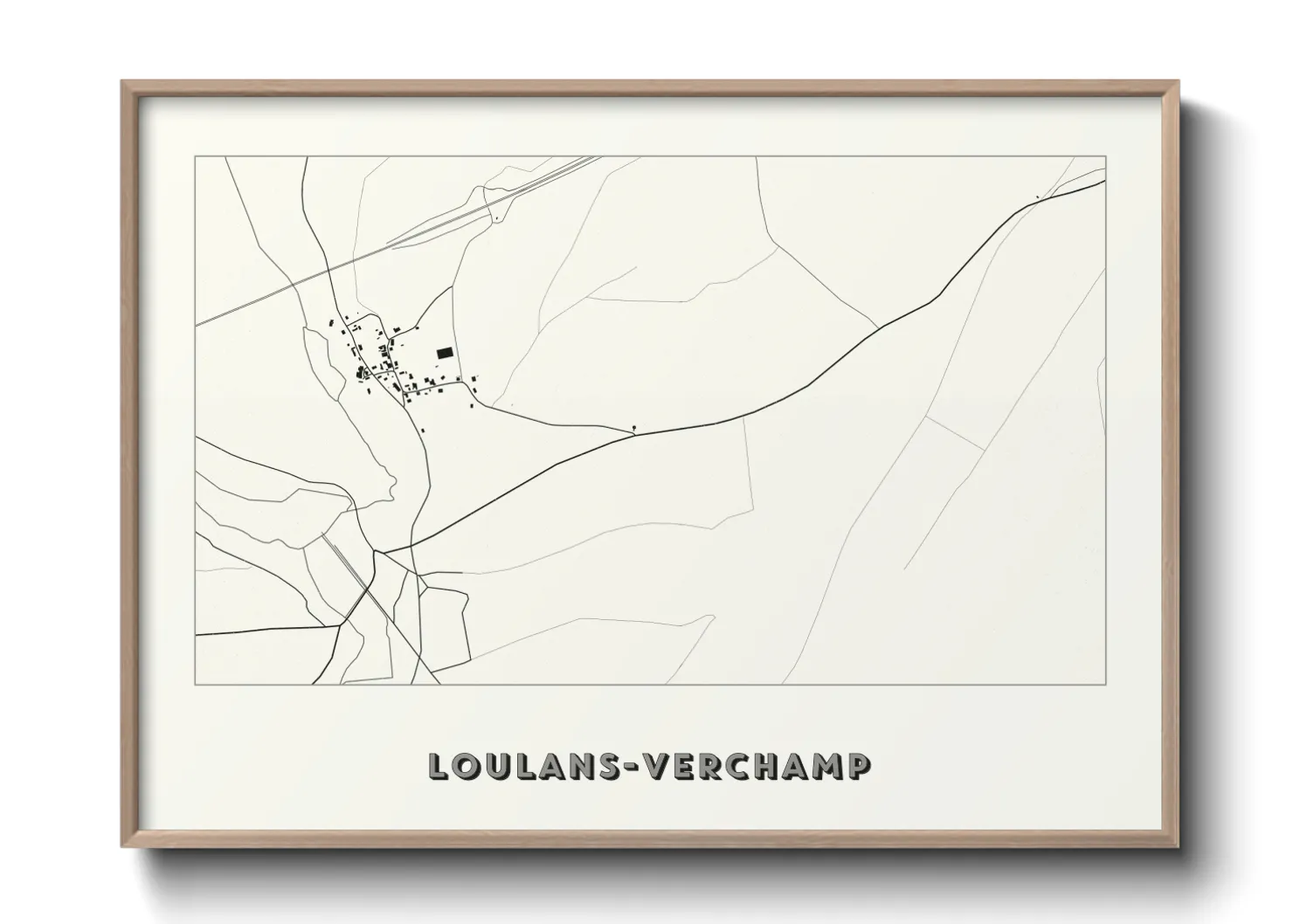 Une affiche de carte sur Loulans-Verchamp