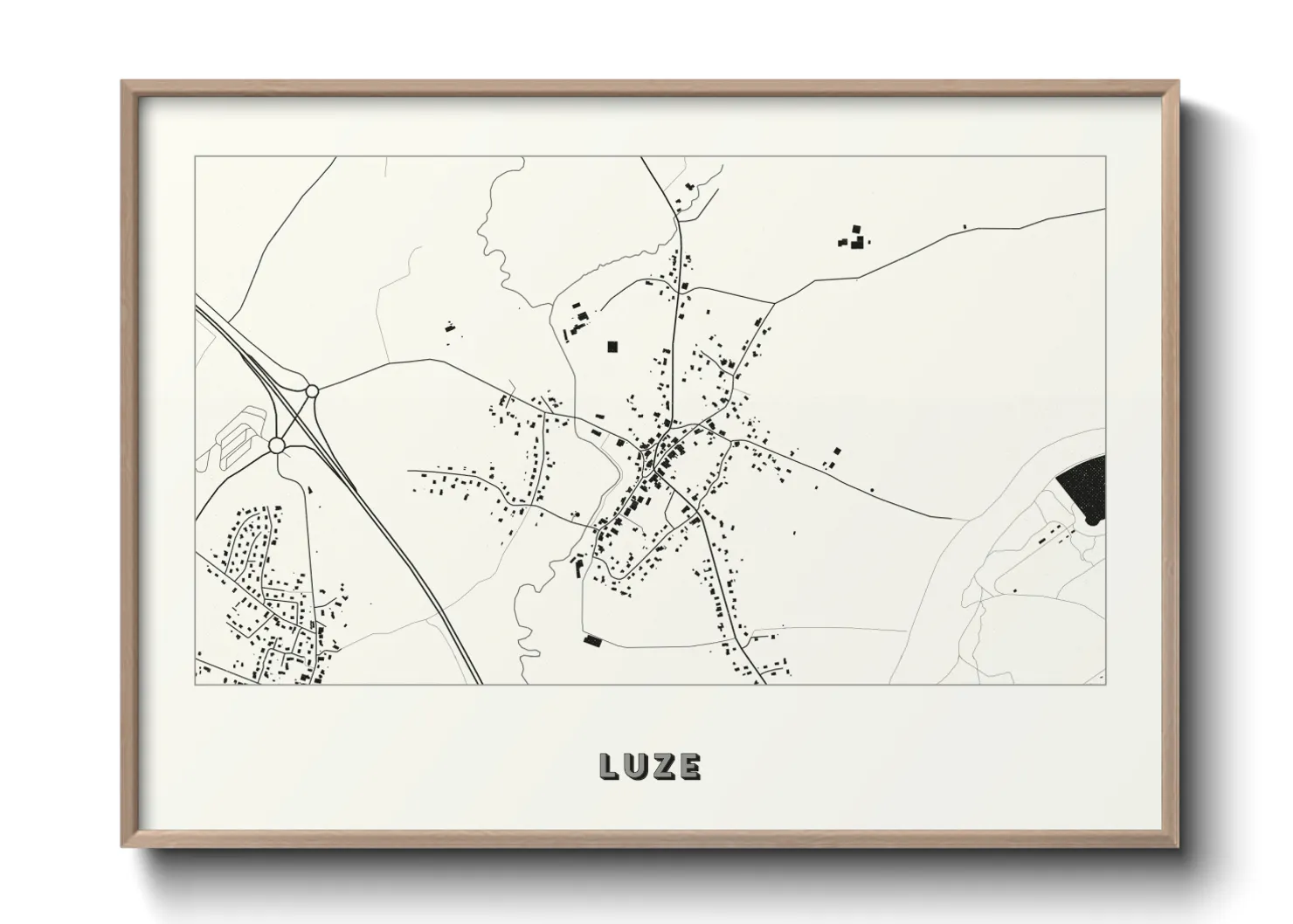 Une affiche de carte sur Luze