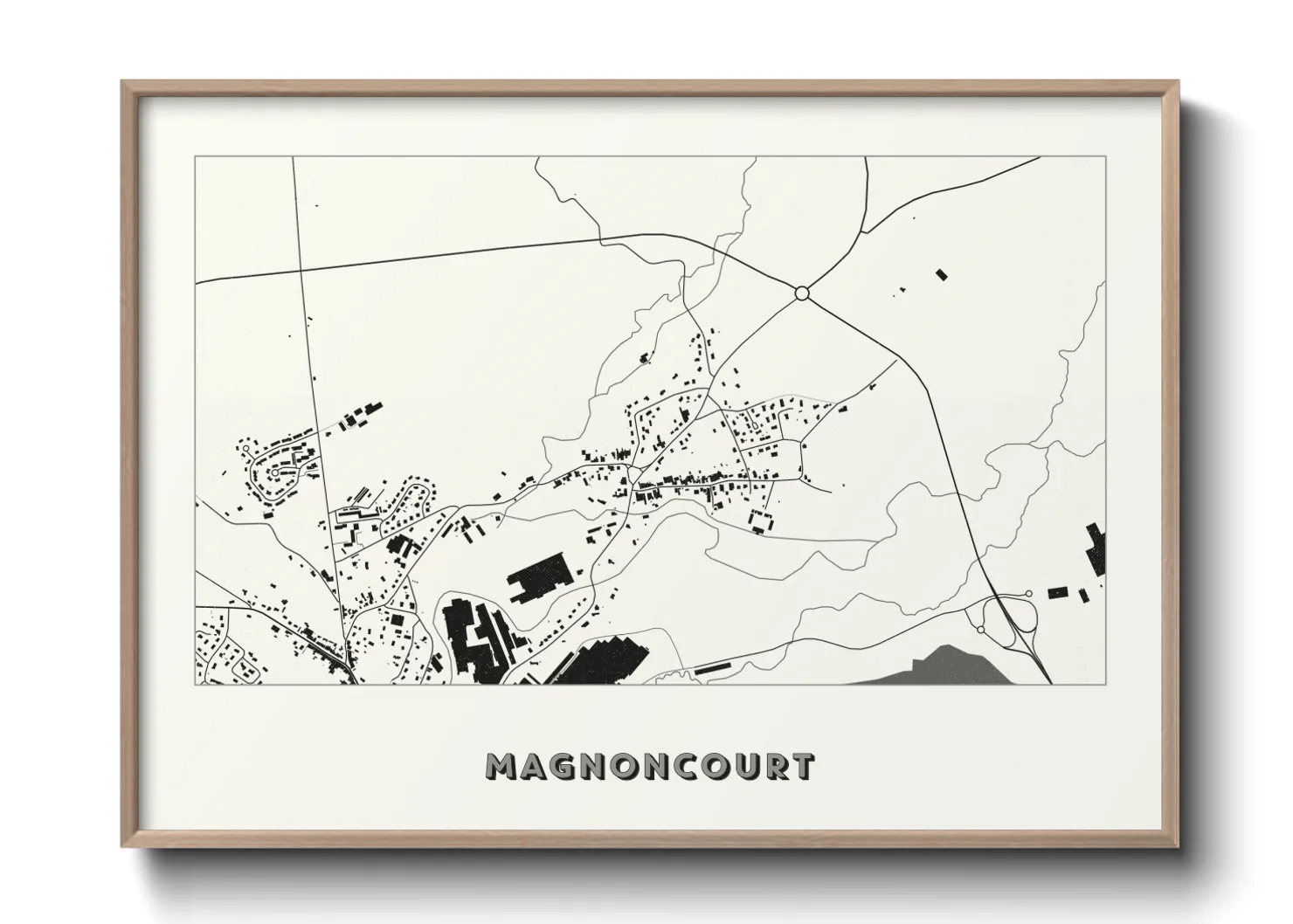 Une affiche de carte sur Magnoncourt